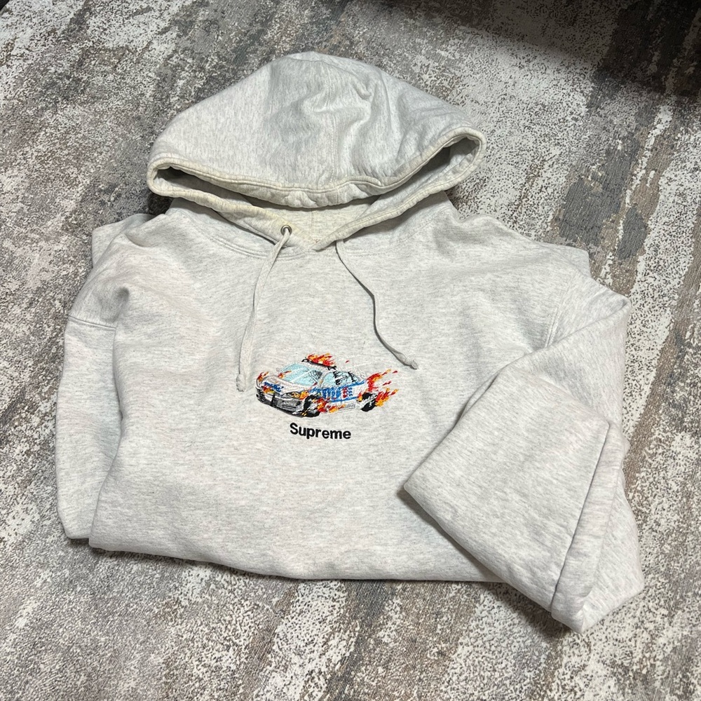Supreme Gray Sweater with Iconic Logo